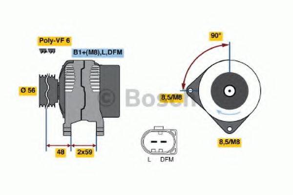 Генератор 0 986 041 860 BOSCH