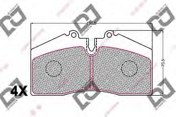 Комплект тормозных колодок BP2159 DJ PARTS