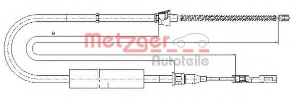Трос, стояночная тормозная система 10.7507 METZGER