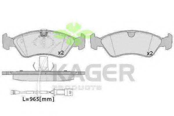 Комплект тормозных колодок 35-0194 KAGER