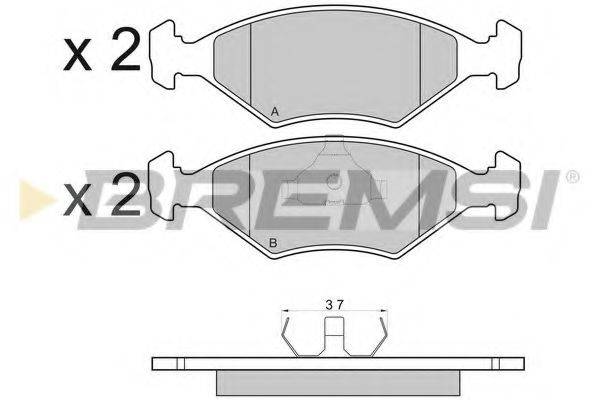 Комплект тормозных колодок BP2977 BREMSI