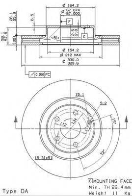 Тормозной диск 09.9825.21 BREMBO