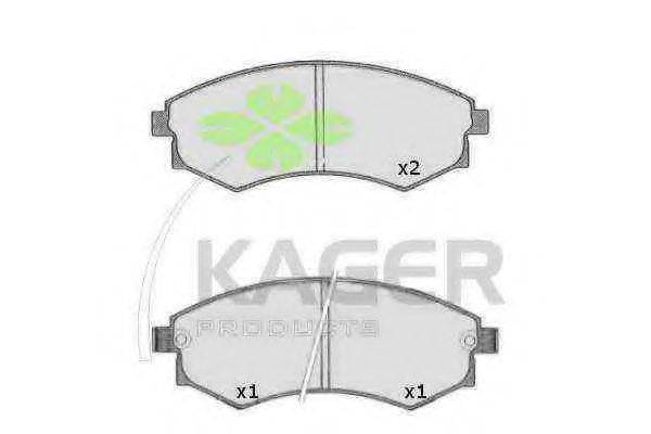 Комплект тормозных колодок 35-0265 KAGER