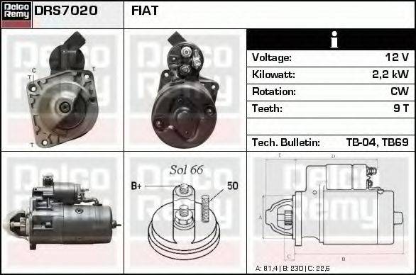 Стартер DRS7020 REMY