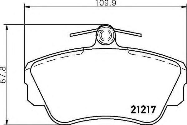 Комплект тормозных колодок, дисковый тормоз 8DB 355 017-921 HELLA