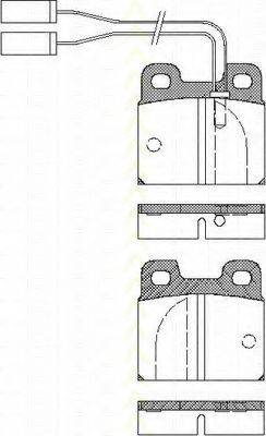 Комплект тормозных колодок, дисковый тормоз 8110 12008 TRISCAN