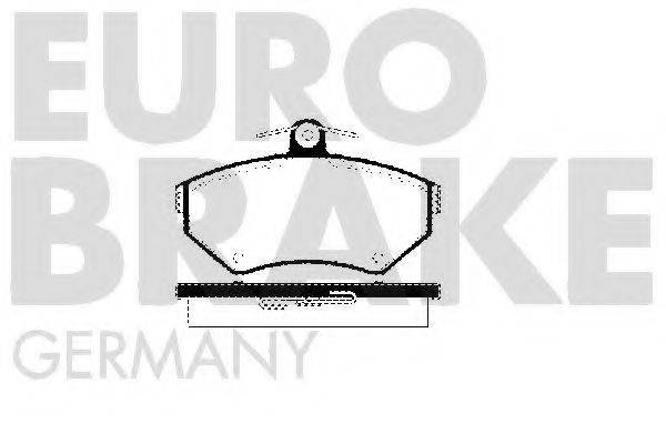 Комплект тормозных колодок, дисковый тормоз 5502224746 EUROBRAKE