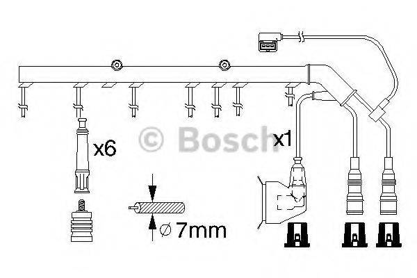 Комплект проводов зажигания 0 986 356 326 BOSCH