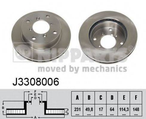 Тормозной диск J3308006 NIPPARTS