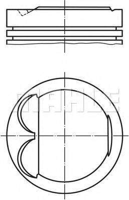 Поршень 607 77 02 MAHLE ORIGINAL