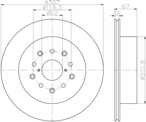 Тормозной диск 8DD 355 118-471 HELLA PAGID