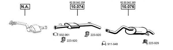 Система выпуска ОГ RE105410 ASMET