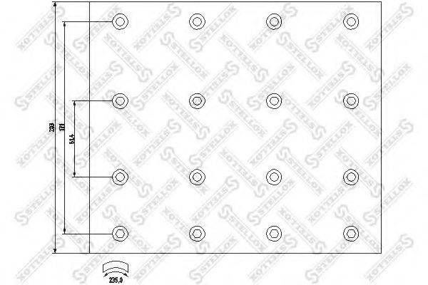 Комплект колодки тормозной накладки 85-01087-SX STELLOX