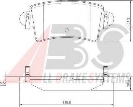 Комплект тормозных колодок P 59 040 A.B.S.