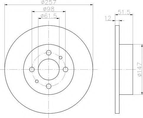 Тормозной диск 8DD 355 100-691 HELLA PAGID