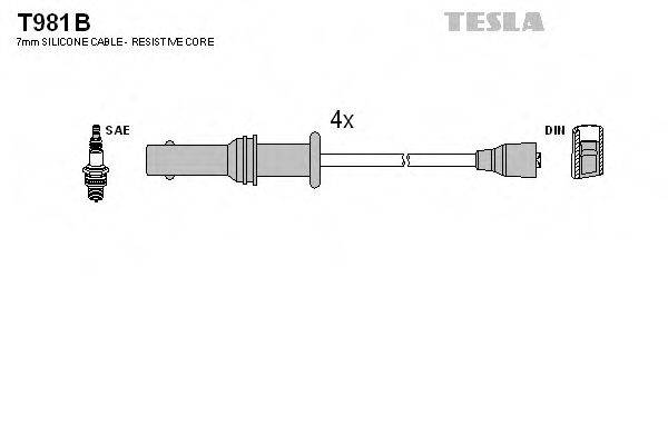 Комплект проводов зажигания T981B TESLA