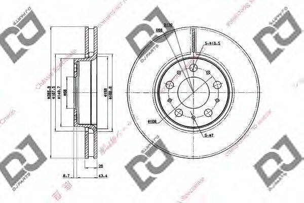 Тормозной диск BD2008 DJ PARTS