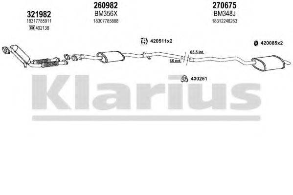 Система выпуска ОГ 060372E KLARIUS