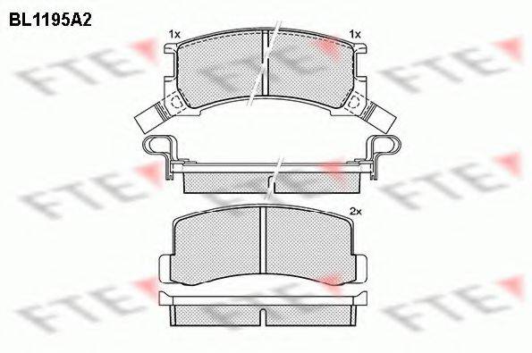 Комплект тормозных колодок, дисковый тормоз BL1195A2 FTE