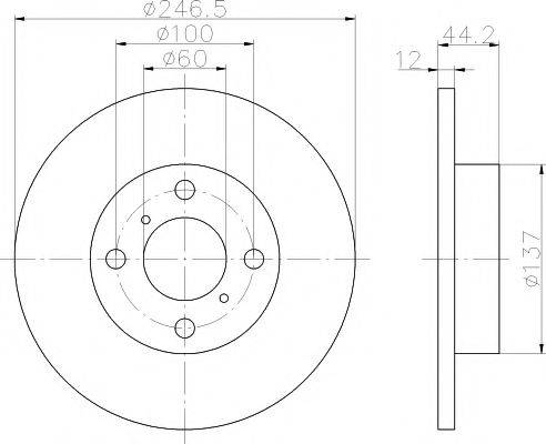 Тормозной диск MDC1490 MINTEX