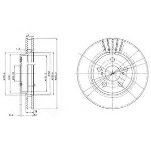 Тормозной диск 22851 LEMFORDER