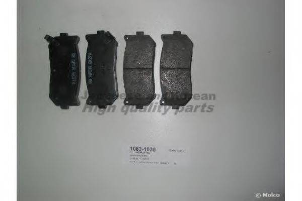 Комплект тормозных колодок, дисковый тормоз 1083-1030 ASHUKI