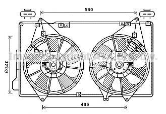 Вентилятор, охлаждение двигателя MZ7553 AVA QUALITY COOLING