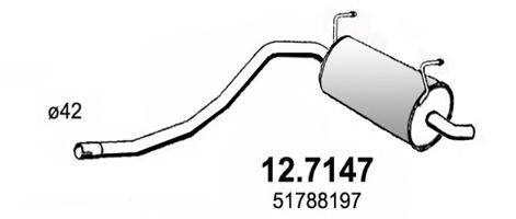 Глушитель выхлопных газов конечный 12.7147 ASSO