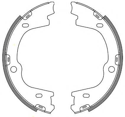 Комплект тормозных колодок, стояночная тормозная система