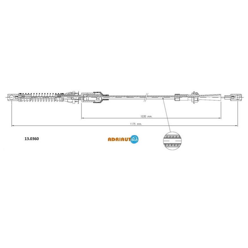 Тросик акселератора Adriauto 13.0360 ADRIAUTO