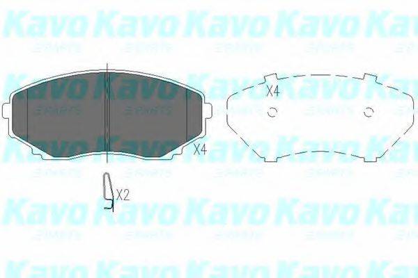 Комплект тормозных колодок, дисковый тормоз KBP-4530 KAVO PARTS