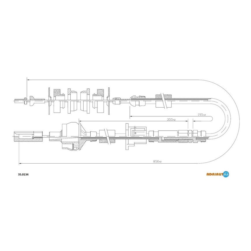 Тросик сцепления Adriauto 35.0134 ADRIAUTO