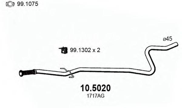 Труба выхлопного газа 10.5020 ASSO