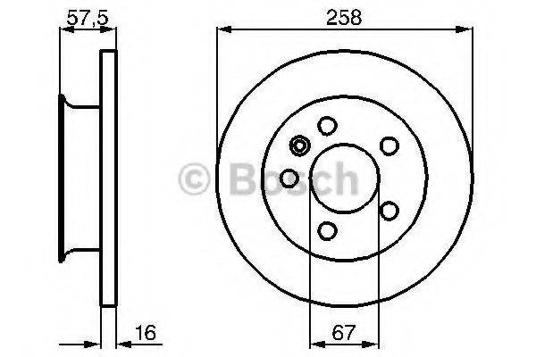 Тормозной диск 0 986 478 544 BOSCH