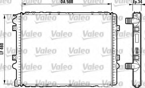 Радиатор, охлаждение двигателя 732570 VALEO