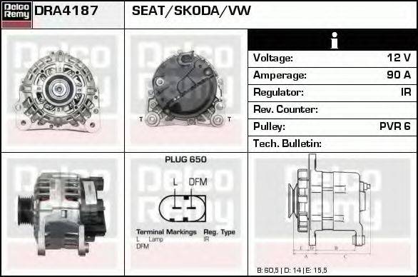 Генератор DRA4187 REMY