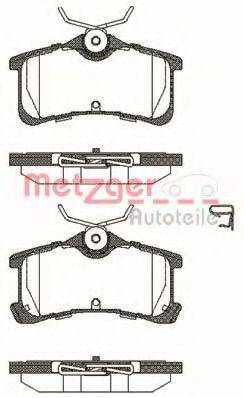 Комплект тормозных колодок 1050.02 METZGER