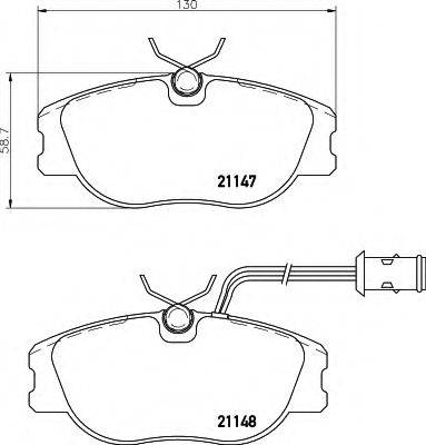 Комплект тормозных колодок, дисковый тормоз 8DB 355 017-781 HELLA