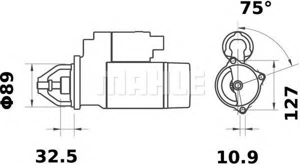 Стартер MS 333 MAHLE ORIGINAL