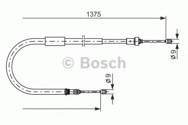 Трос, стояночная тормозная система 1 987 477 967 BOSCH