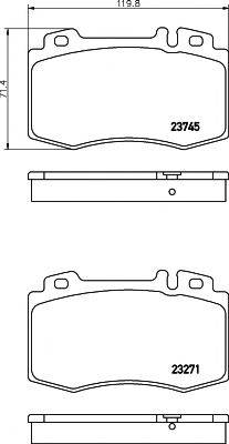 Комплект тормозных колодок, дисковый тормоз 8DB 355 010-101 HELLA PAGID