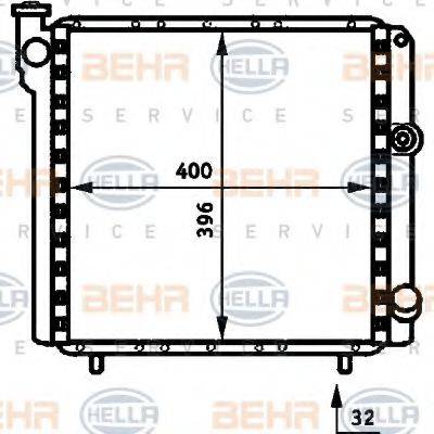 Радиатор, охлаждение двигателя 8MK 376 716-661 HELLA