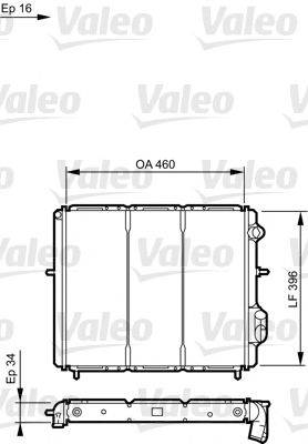 Радиатор, охлаждение двигателя 730183 VALEO