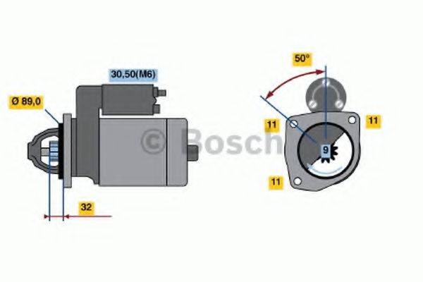 Стартер 0 001 108 141 BOSCH