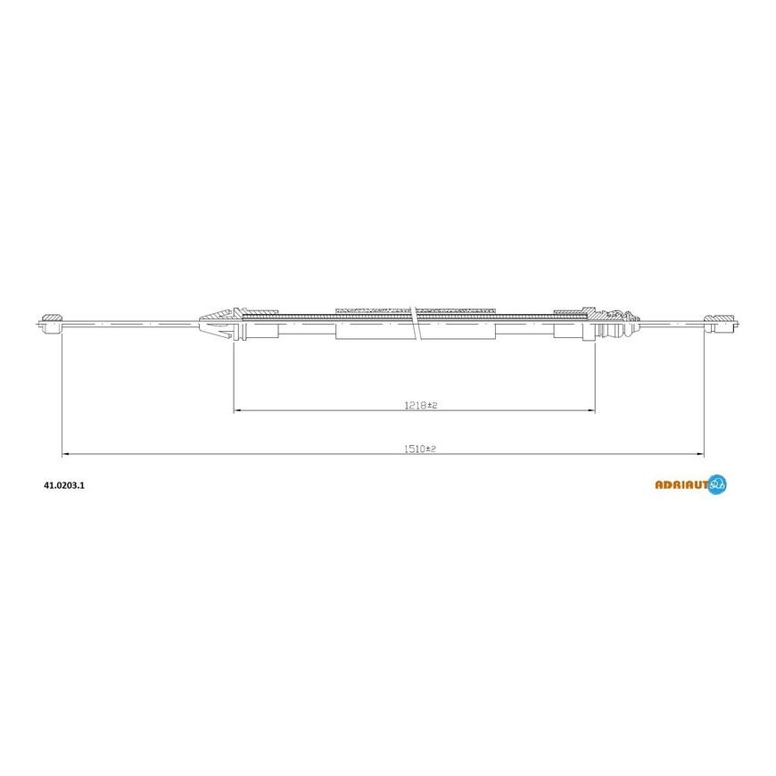 Тросик стояночного тормоза Adriauto 41.0203.1 ADRIAUTO