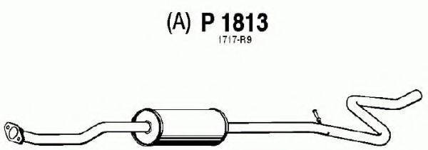 Средний глушитель выхлопных газов P1813 FENNO