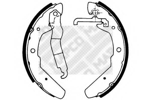 Комплект тормозных колодок 8914 MAPCO