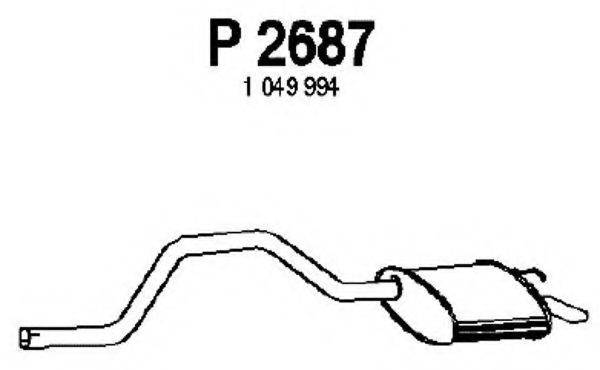 Глушитель выхлопных газов конечный P2687 FENNO