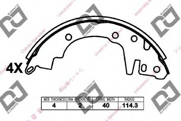 Комплект тормозных колодок BS1346 DJ PARTS