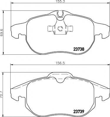 23402/20,6мм Тормозные колодки PAGID T1234 PAGID